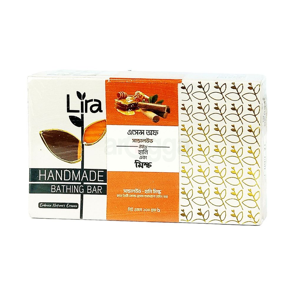 Lira Handmade Bathing Bar Essence Of Sandalwood With Honey & Milk Soap 100gm  
