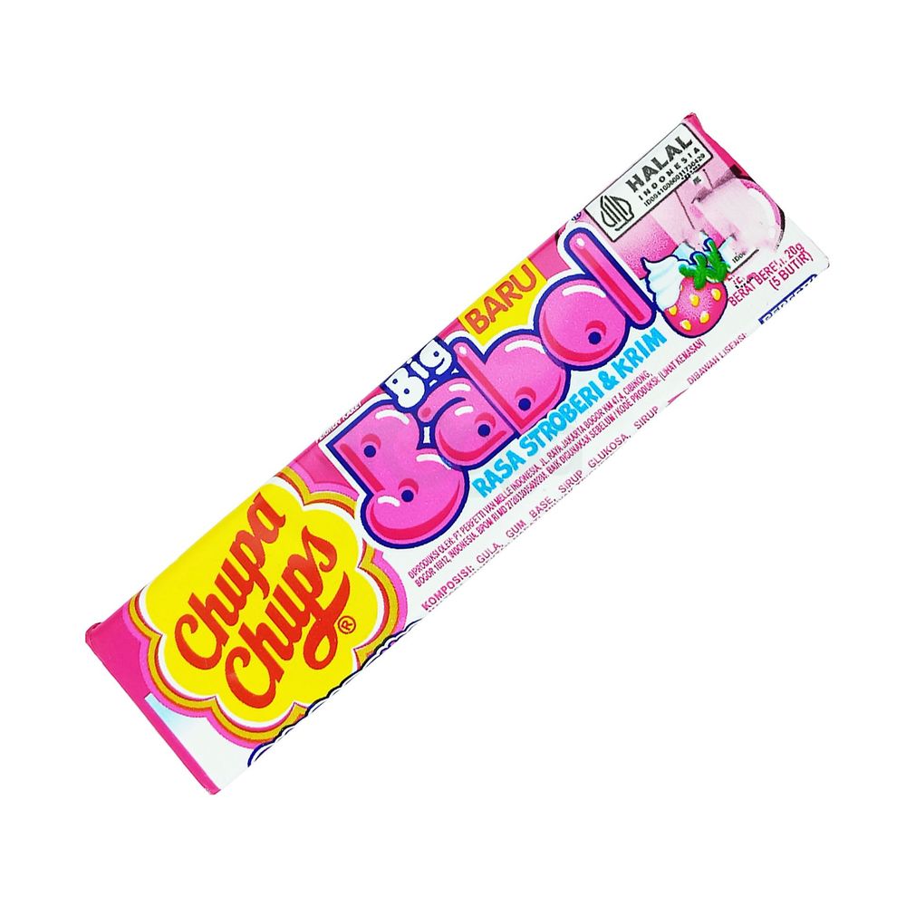 Chupa Chups Bigbabol Rasa Stroberi & Krim  
