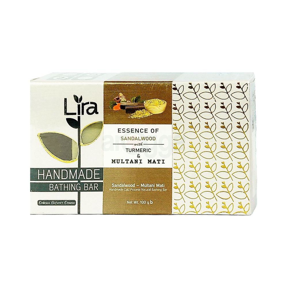 Lira Handmade Bathing Bar Essence Of Sandal Wood &  With Turmeric & Multani Mati Soap 100gm  