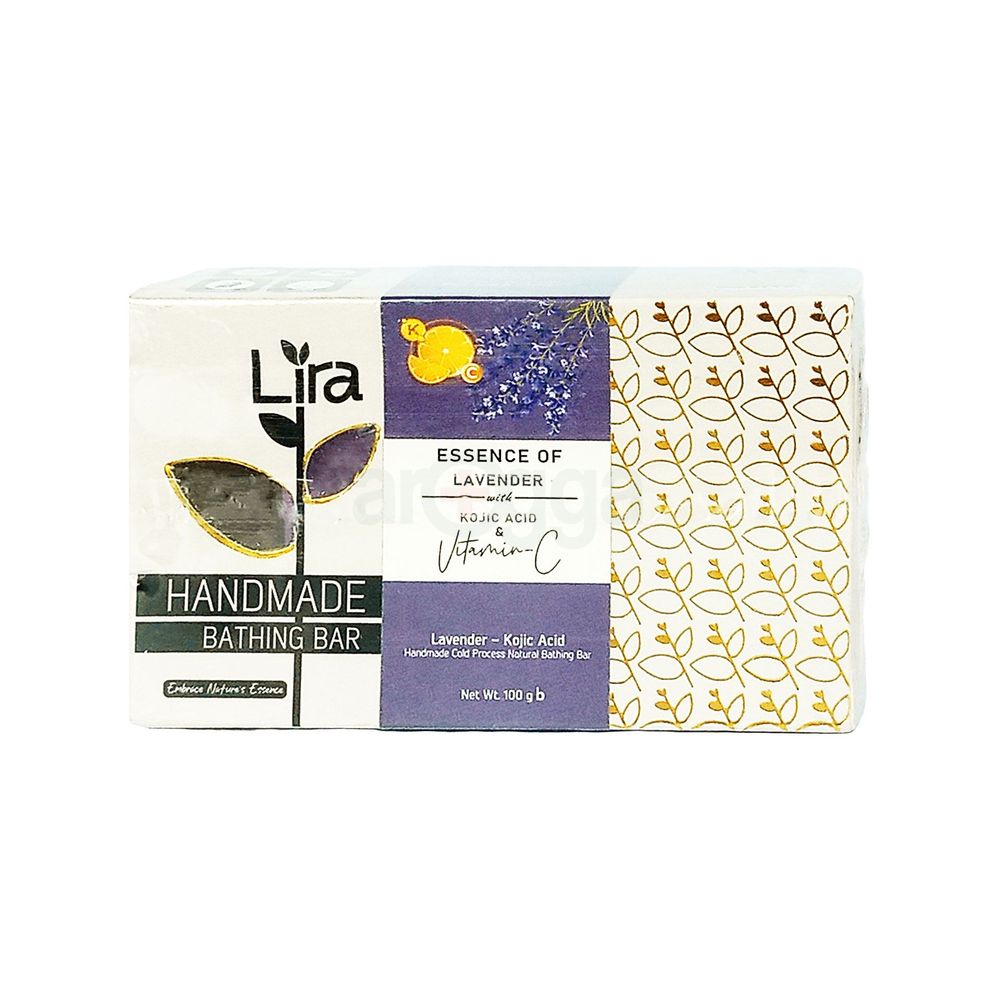 Lira Handmade Bathing Bar Essence Of Lavender With Kojic Acid & Vitamin-C Soap 100gm  