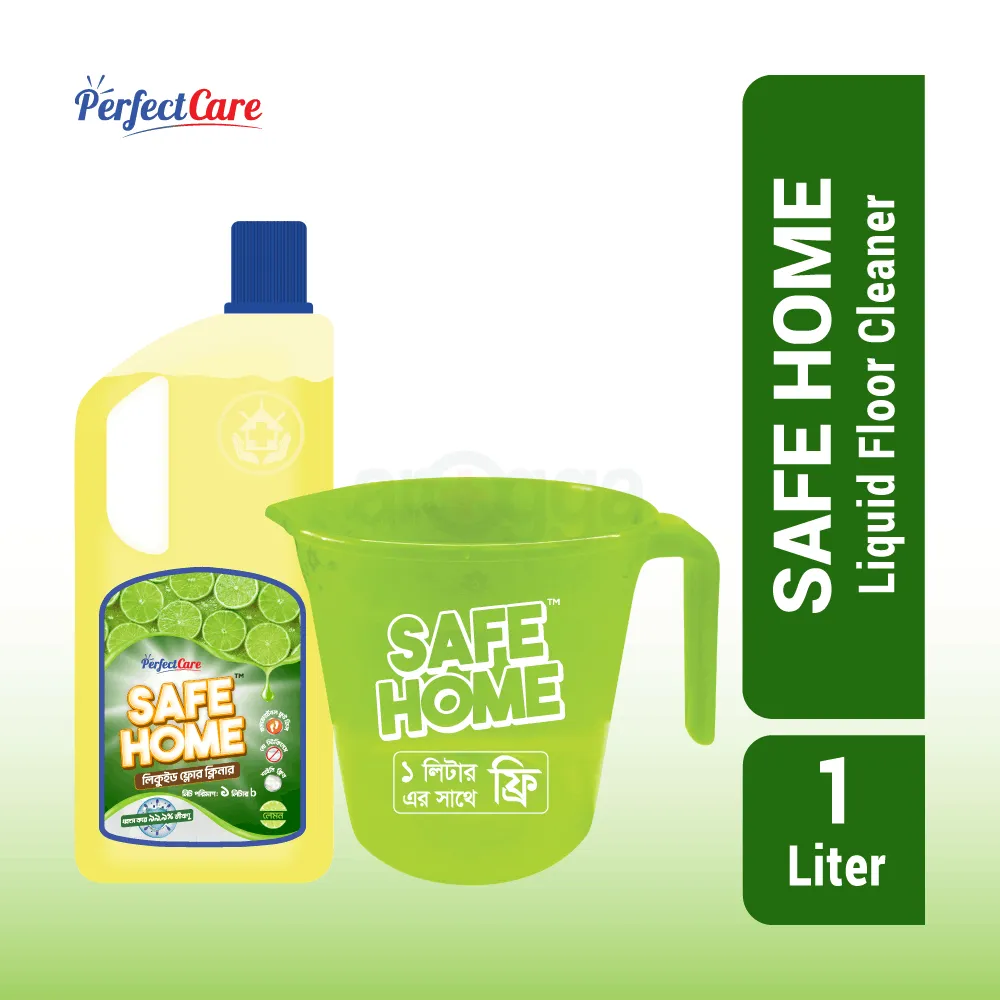 Safe Home Liquid Floor Cleaner - Lemon 1L (Plastic Mug Free)  