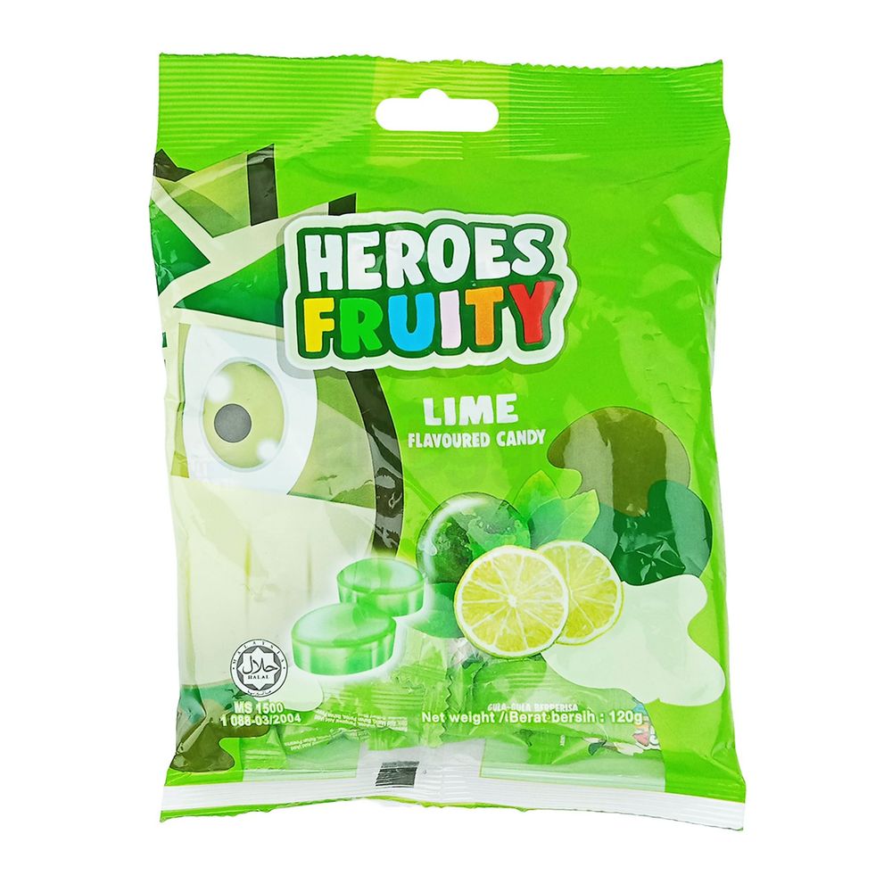 Heroes Fruity Lime Flavoured Candy  