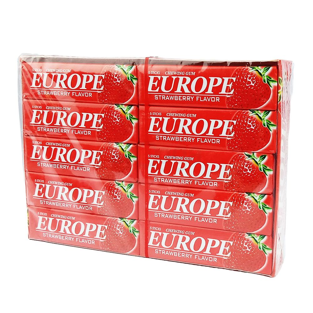 Europe Strawberry Flavour Chewing Gum  