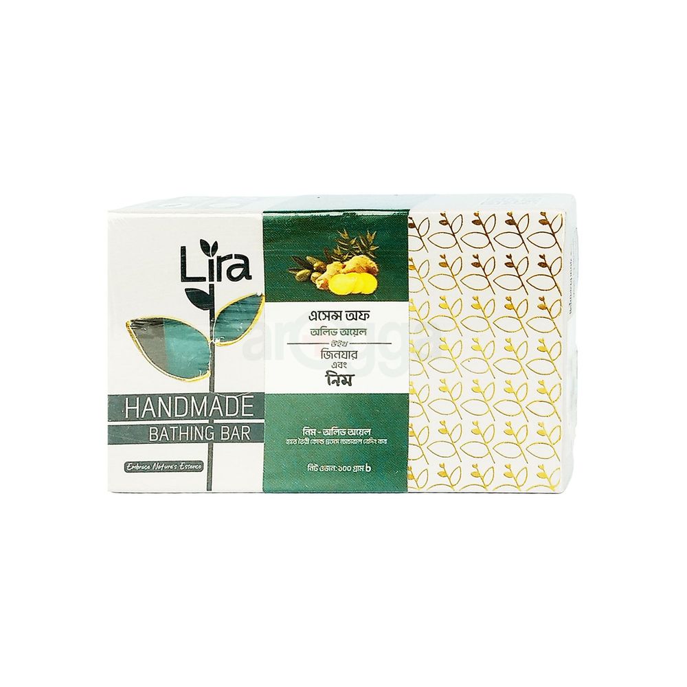 Lira Handmade Bathing Bar Essence Of Olive With Ginger & Neem Soap 100gm  