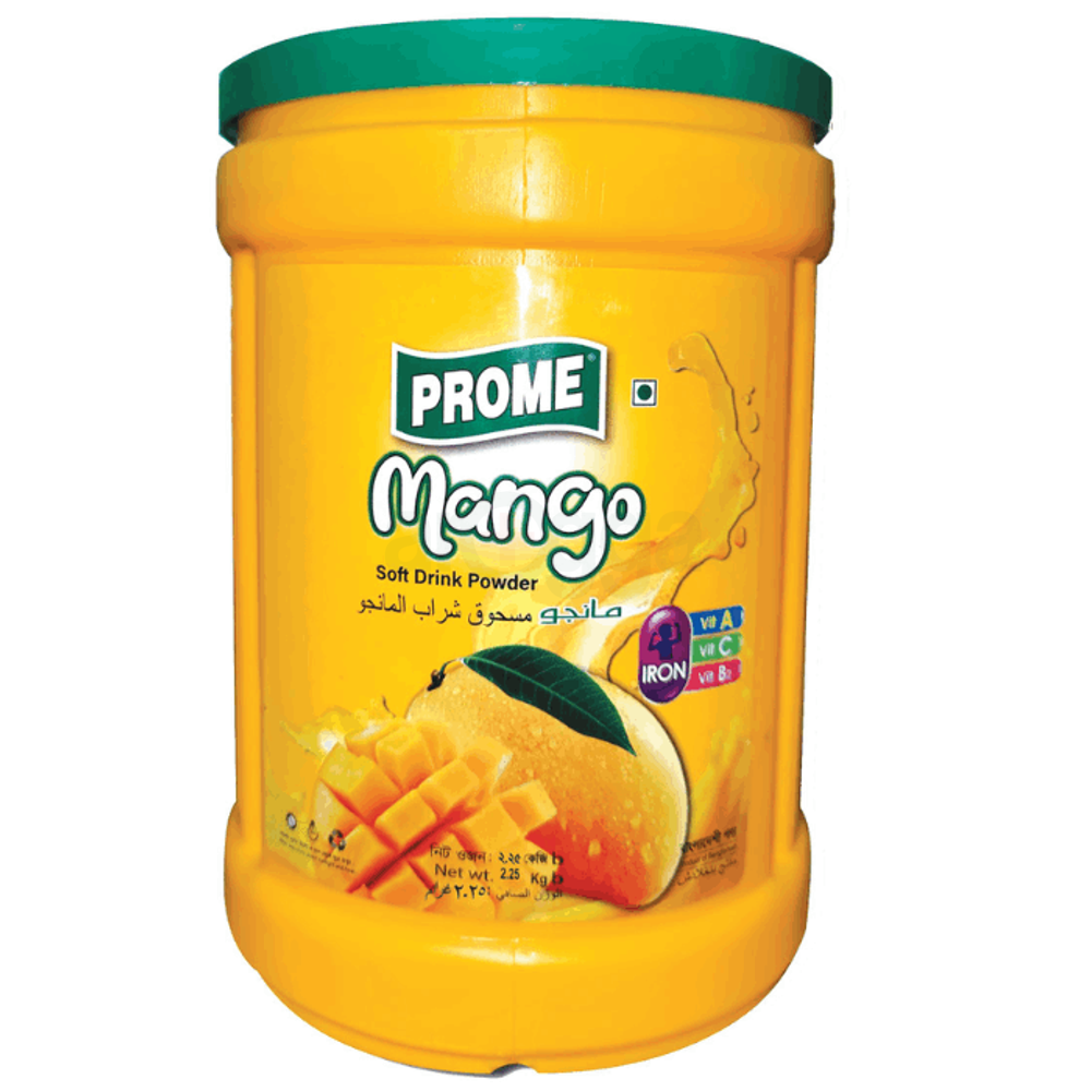 Prome Mango Soft Drink Powder​ 2.25kg (Plastic Can)  
