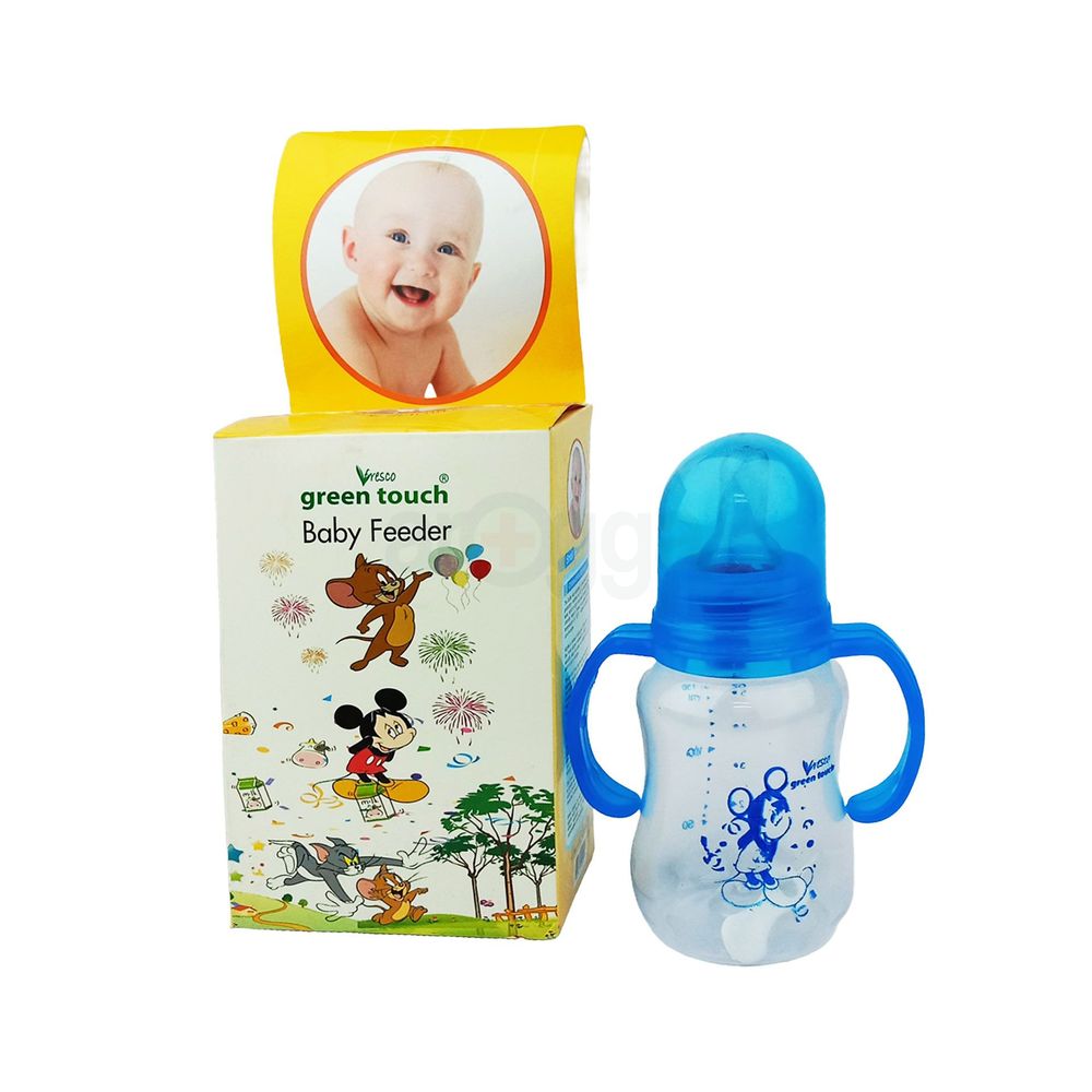 Freshco Green Touch Baby Feeder Small Double-Handle Feeding Bottle 150ml  