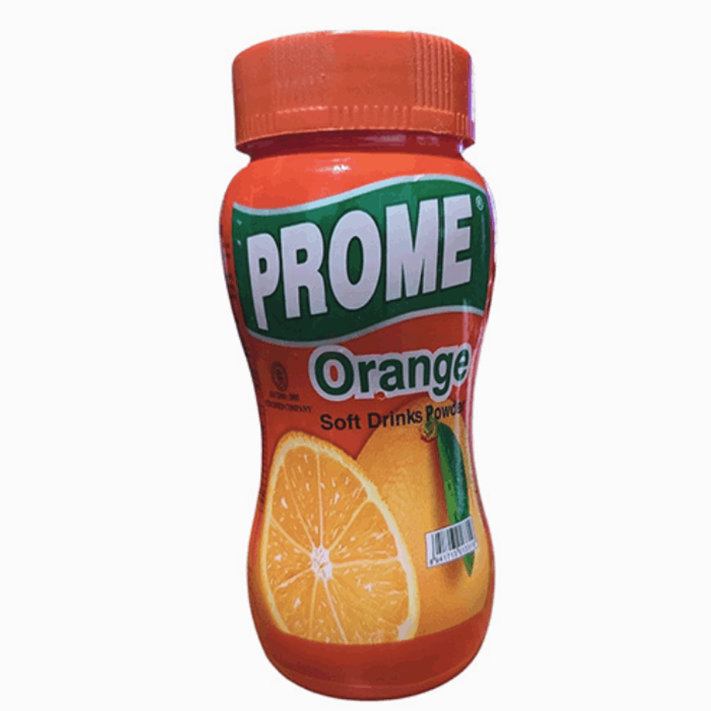 Prome Orange Soft Drink Powder 300gm(Plastic Jar)  
