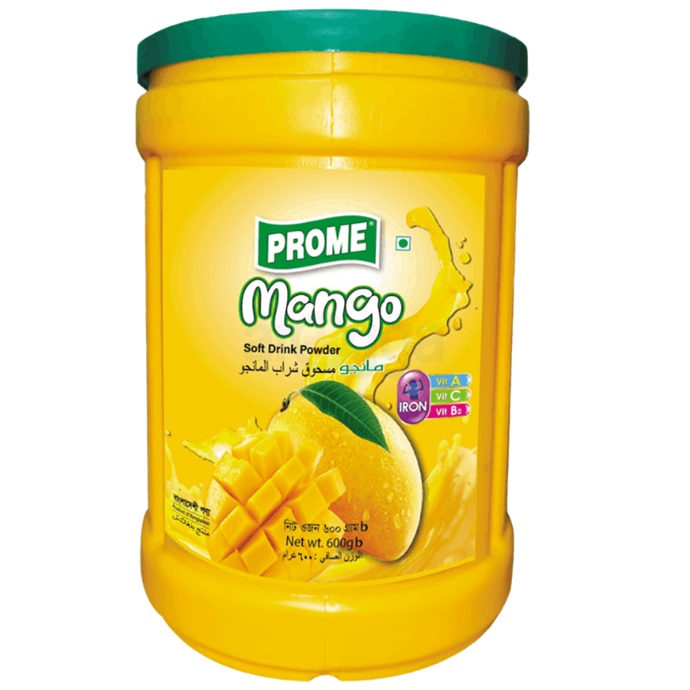 Prome Mango Soft Drink Powder​ 600gm (Plastic Can)  