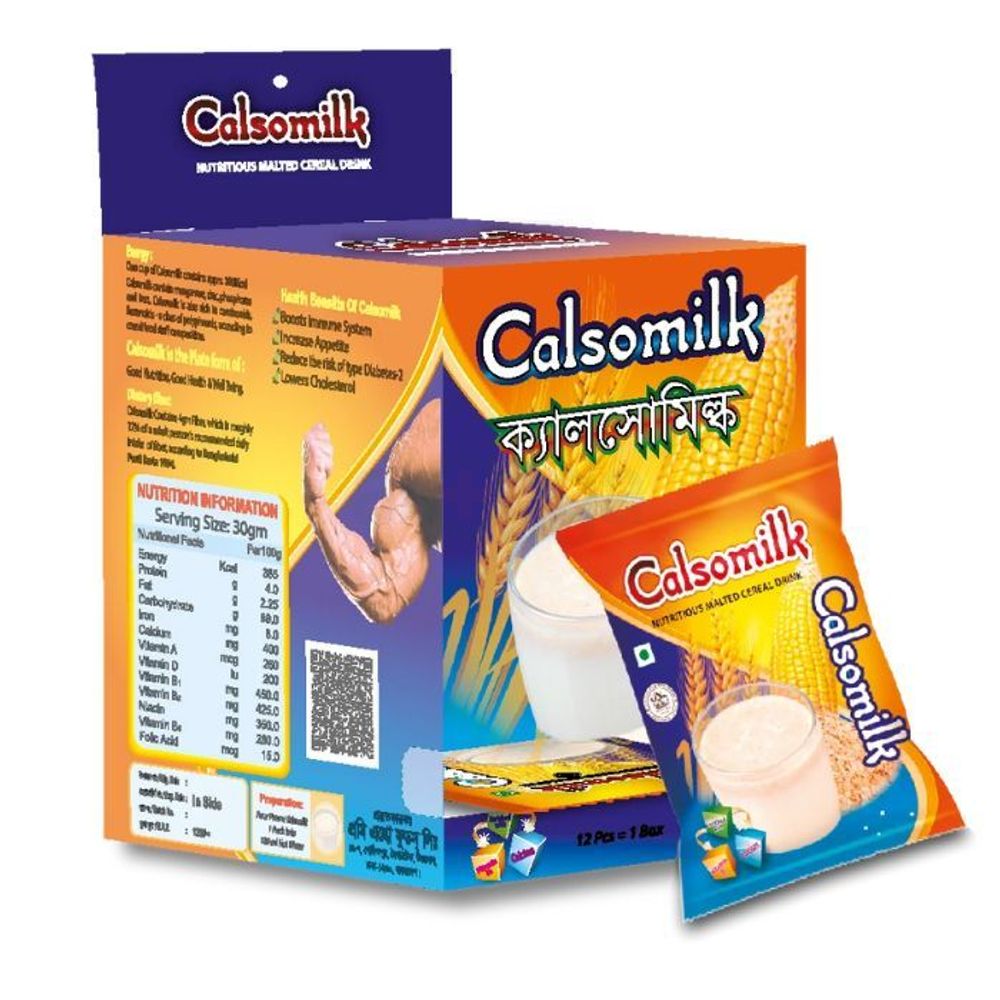 Prome Calsomilk Nutritious Malted Cereal Drink 12pcs Box  