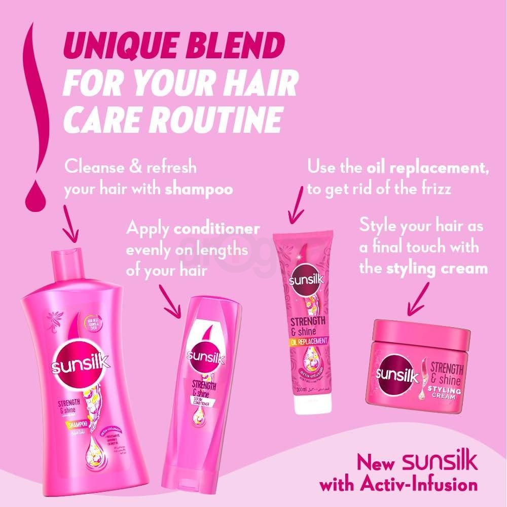 Sunsilk Strength and Shine Shampoo  with Provitamin B5, Argenine and Coconut Oil 700ml  