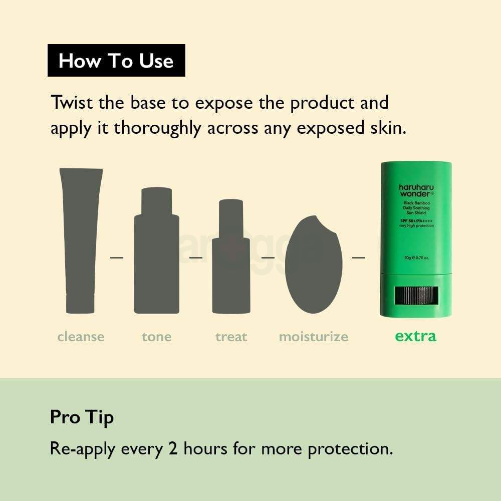 Haruharu Wonder Black Bamboo Daily Soothing Sun Shield with SPF 50+ PA++++ 20g  