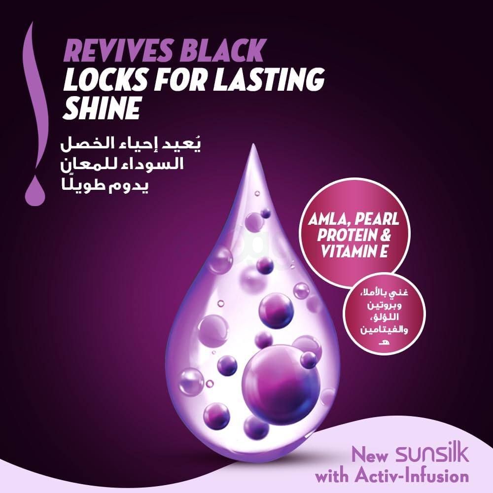 Sunsilk Stunning Black Shine Shampoo with Amla, Pearl, Protein & Vitamin E 700ml  