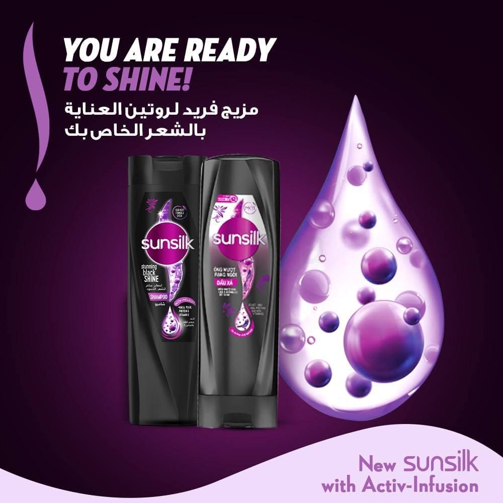 Sunsilk Stunning Black Shine Shampoo with Amla, Pearl, Protein & Vitamin E 700ml  