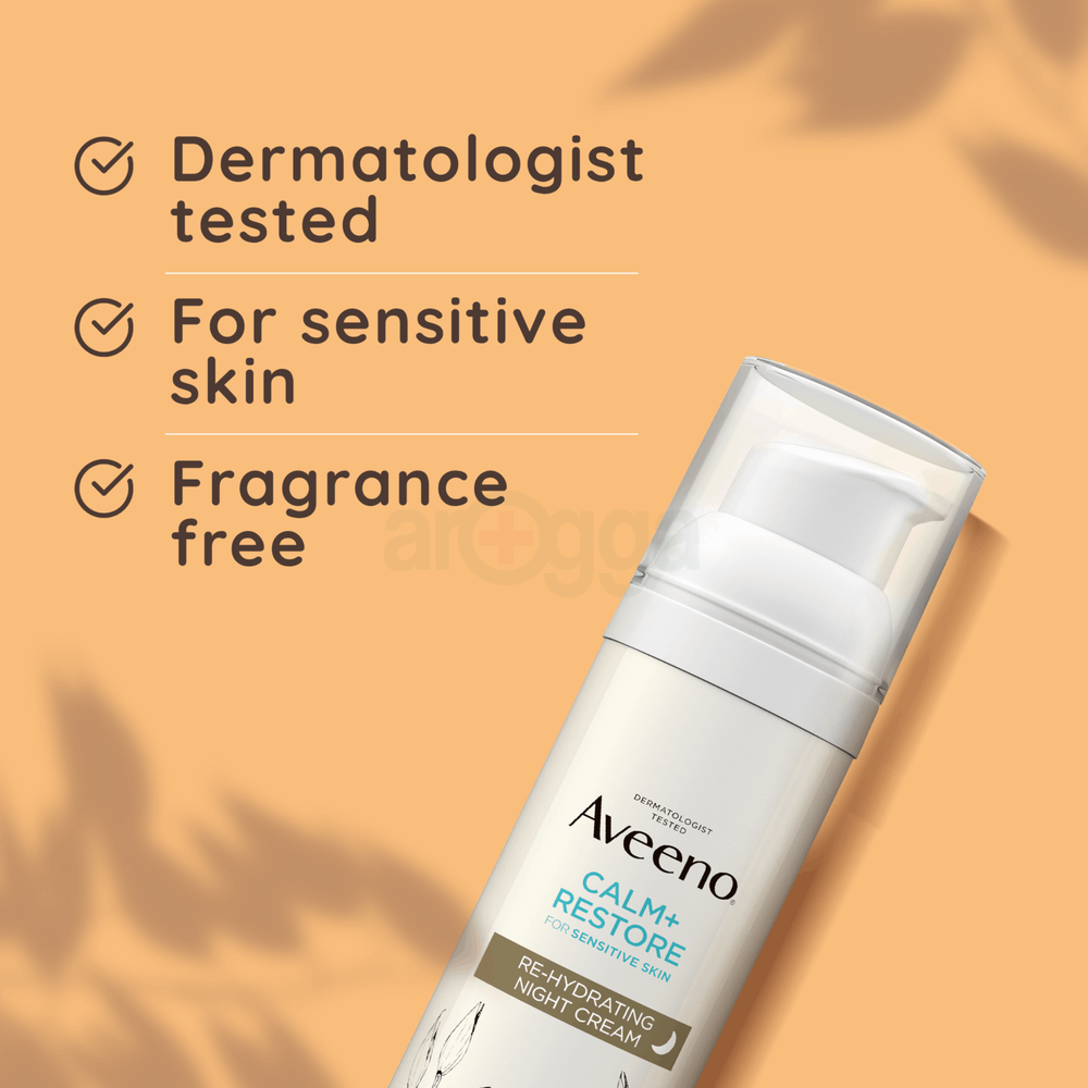 Aveeno Calm + Restore Re-Hydrating Night Cream for Sensitive Skin  