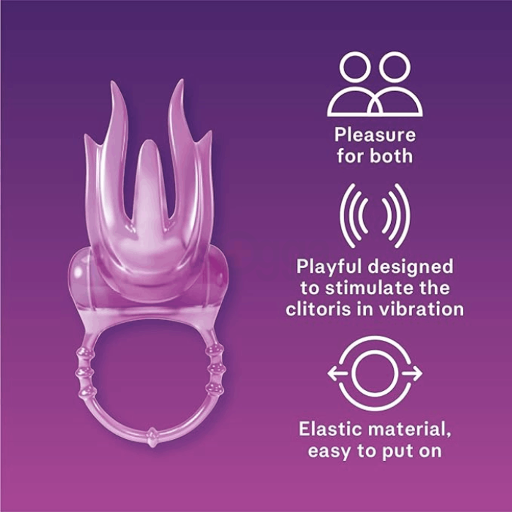 Durex Play Intense Little Devil Ring Vibrating Waterproof Clitoris Stimulator For Women & Men - (Made In UK)  