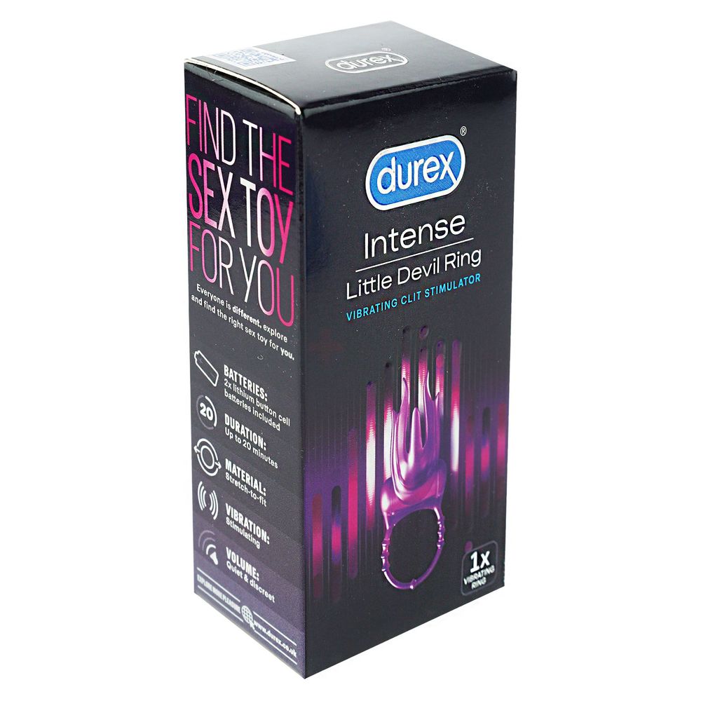 Durex Play Intense Little Devil Ring Vibrating Waterproof Clitoris Stimulator For Women & Men - (UK Variant)  