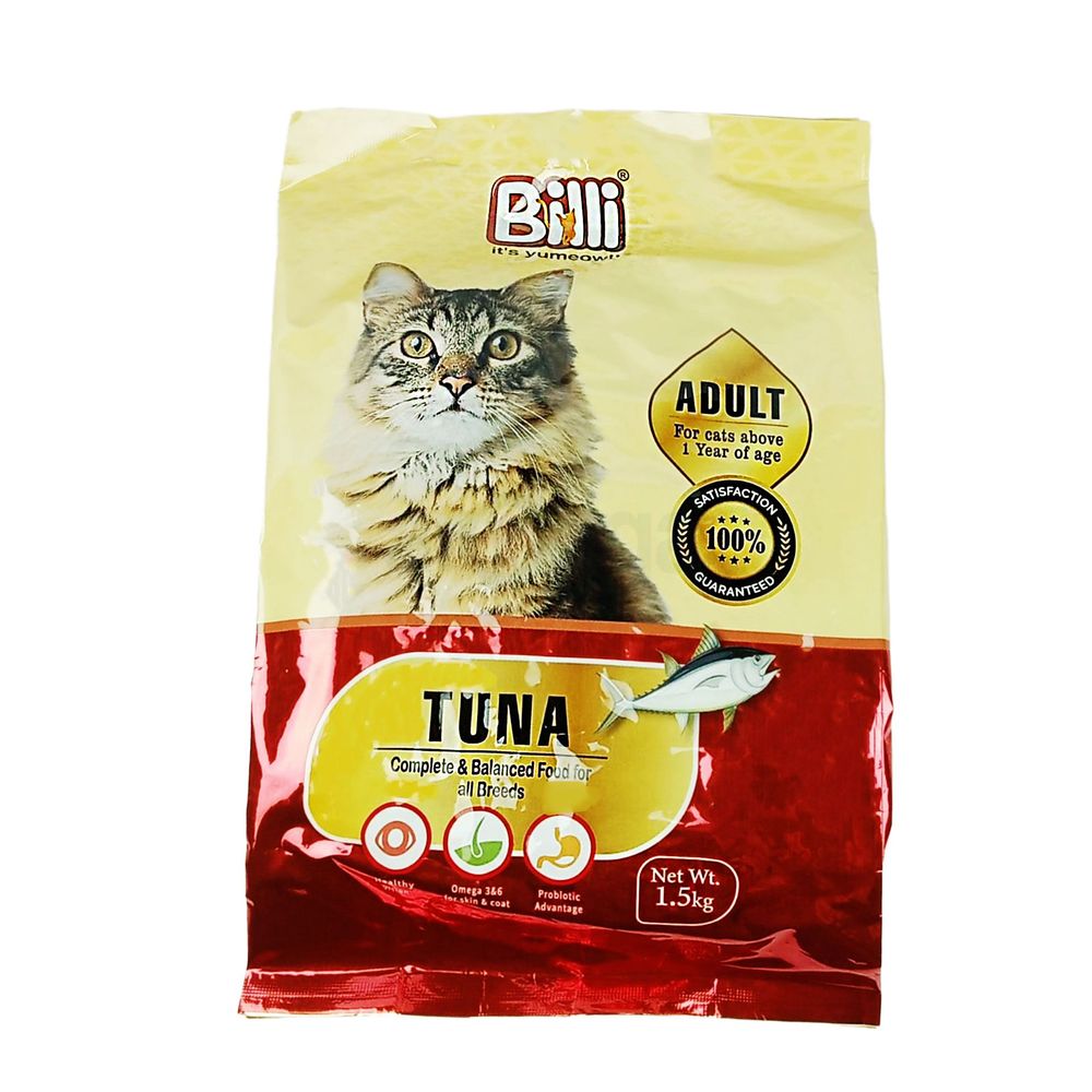 Billi Adult Dry Cat Food Tuna 1.5KG  