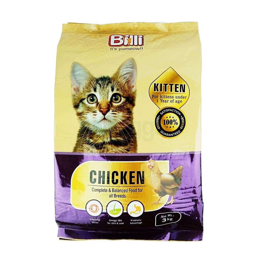 Billi Kitten Dry CatFood Chicken 3KG  
