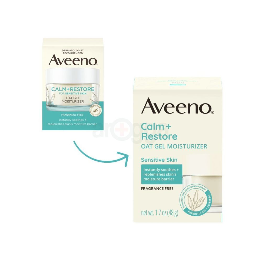 Aveeno Calm + Restore Oat Gel Moisturiser for Sensitive Skin 50ml  