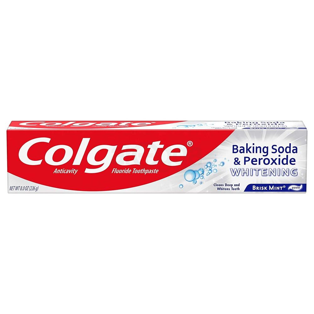 Colgate Briskt Mint Whitening Toothpaste with Baking Soda & Peroxide 226g  