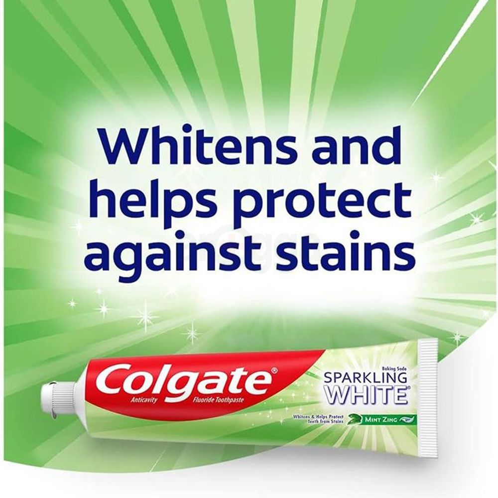 Colgate Sparkling White Mint Zing Toothpaste with Baking Soda 226g  
