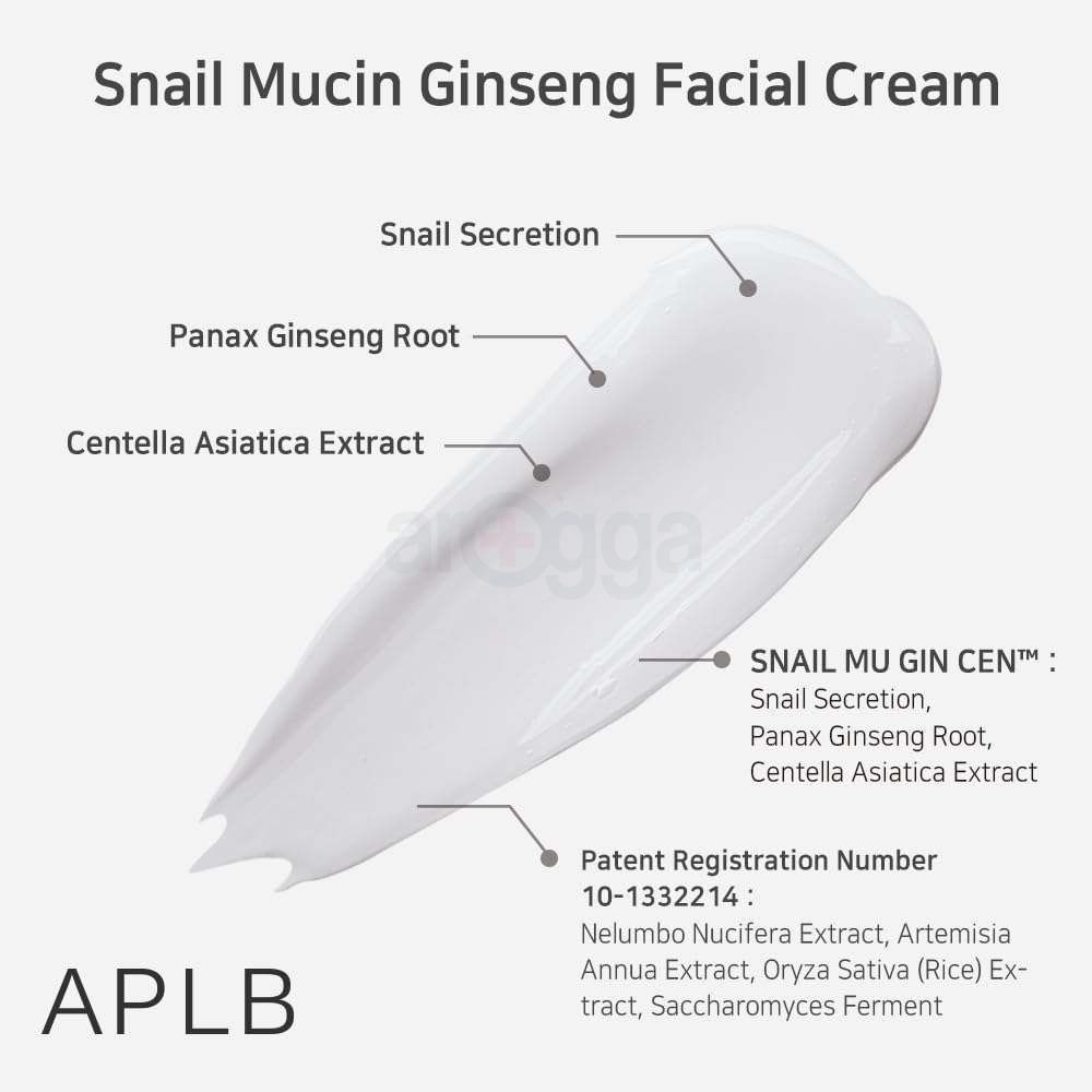 APLB 32.7% Snail Mucin Ginseng Facial Cream  