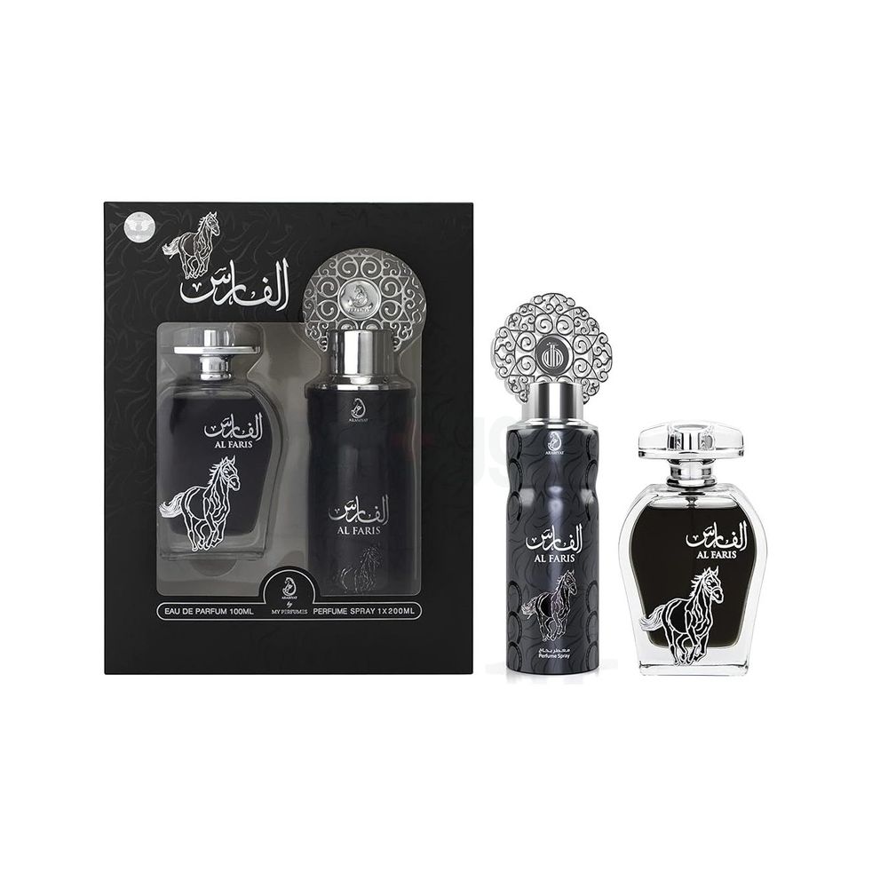 Arabuyat Al Faris EDP 100ml + Perfume Spray 200ml Gift Set For Men & Women  