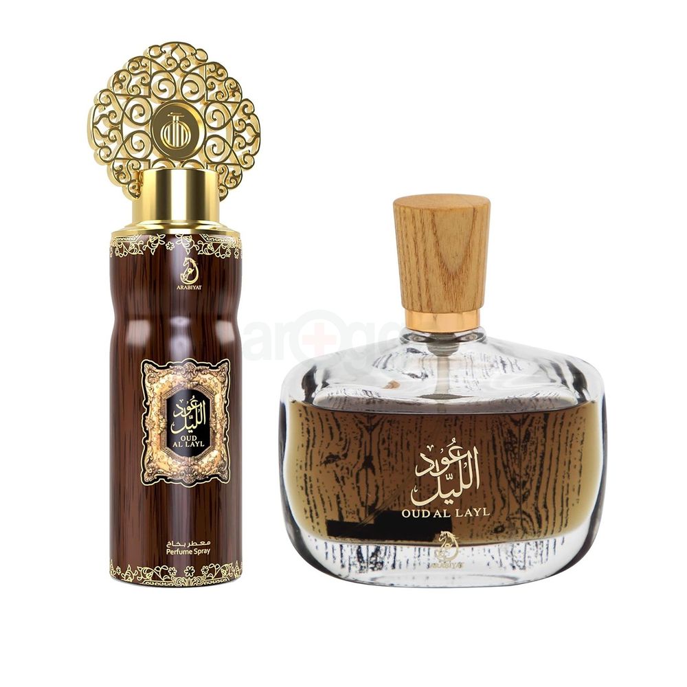 Arabiyat Oud Al Layl EDP 100ml + Perfume Spray 200ml Gift Set For Men & Women  