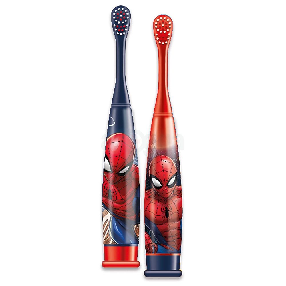 Firefly Spider Man Styled Battery Powered Toothbrush with Soft Douce for 6+ Kids  