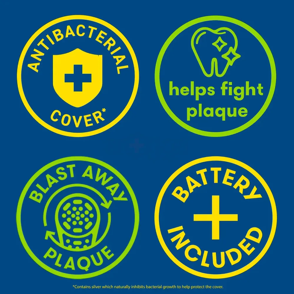 Firefly Raw Patrol Styled Battery Powered Toothbrush with Soft Douce for 6+ Kids  