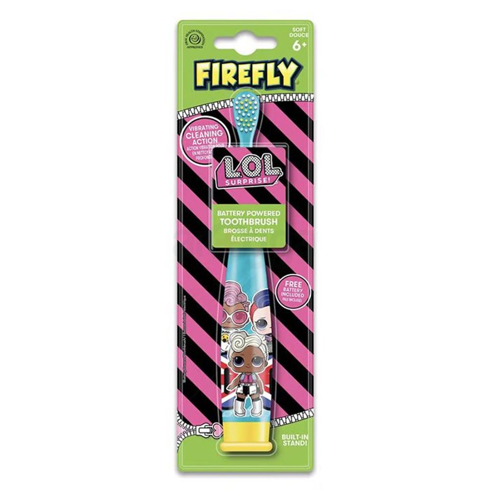Firefly LOL Surprise Styled Battery Powered Toothbrush with Soft Douce for 6+ Kids  