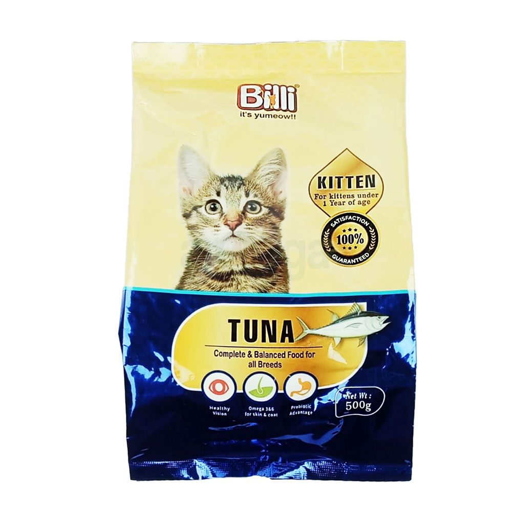 Billi Kitten Dry Cat Food Tuna 500gm  