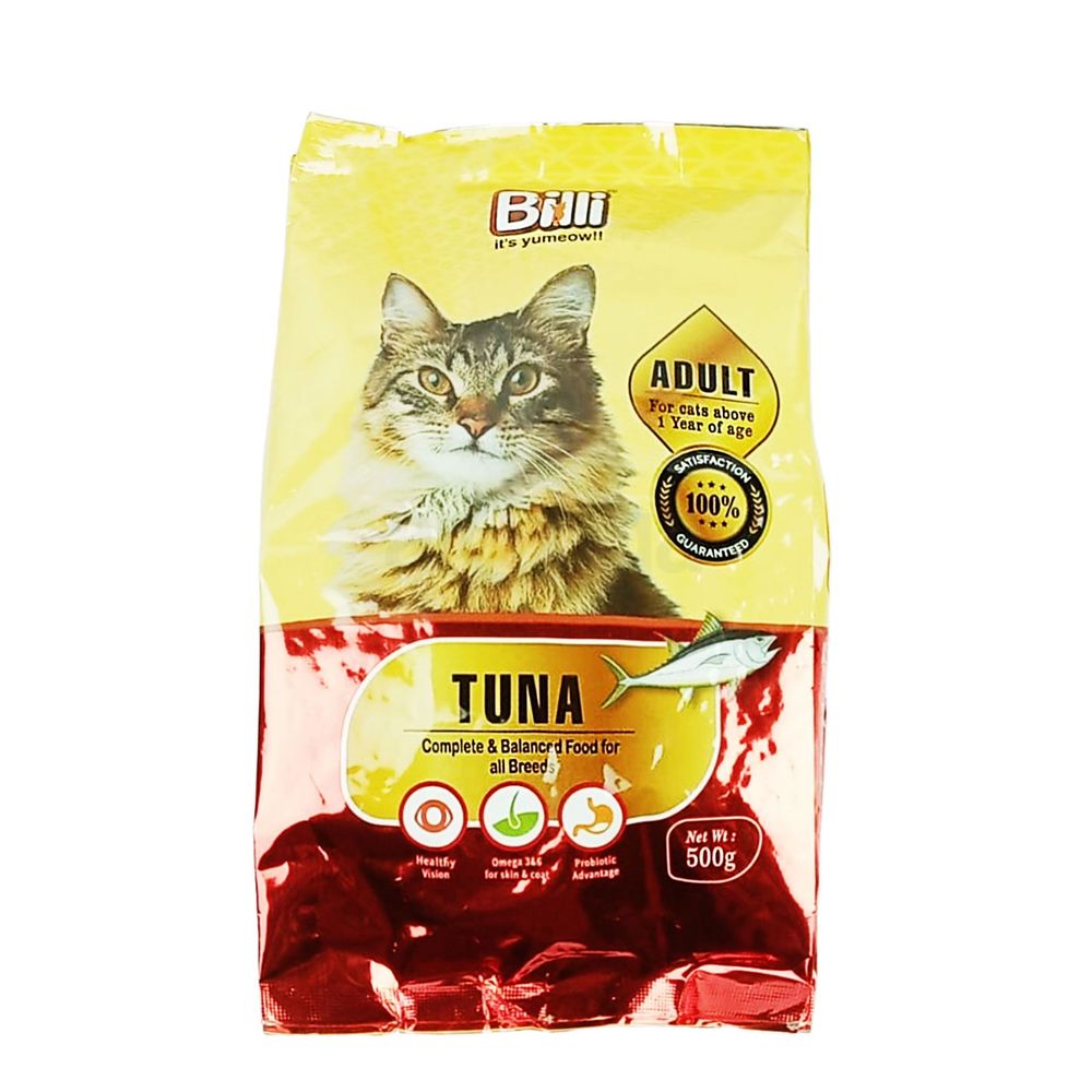 Billi Adult Dry Cat Food Tuna 500gm  