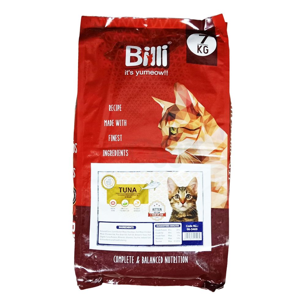 Billi Kitten Dry Cat Food Tuna 7KG  