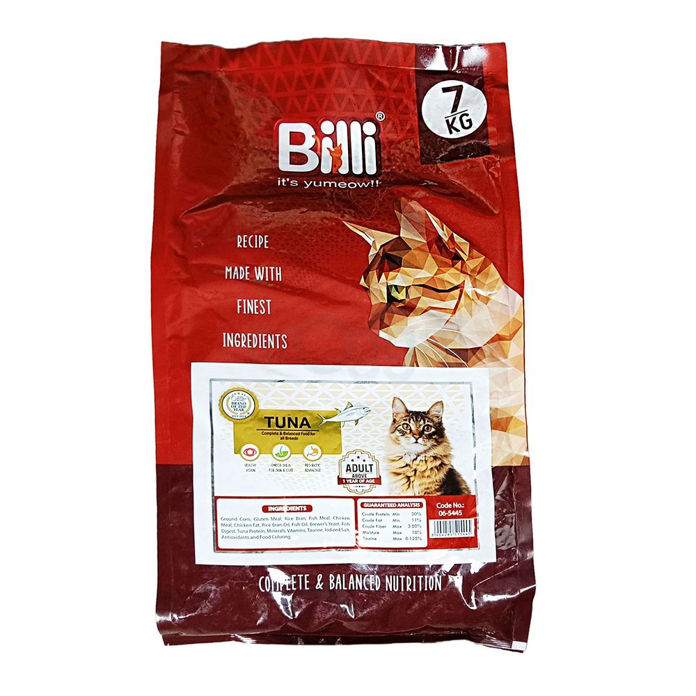 Billi Adult Dry Cat Food Tuna 7KG  