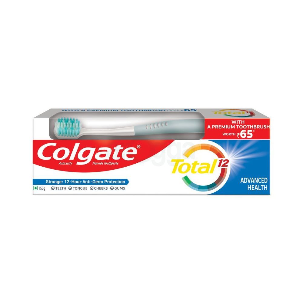 Colgate Total Advanced Health Toothpaste 150g with a Premium Toothbrush  