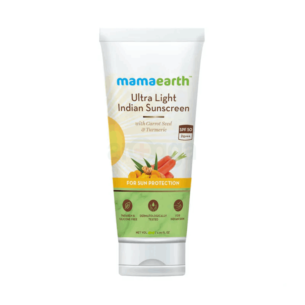 Mamaearth Ultra Light Indian Sunscreen SPF 50 PA+++ 50gm  