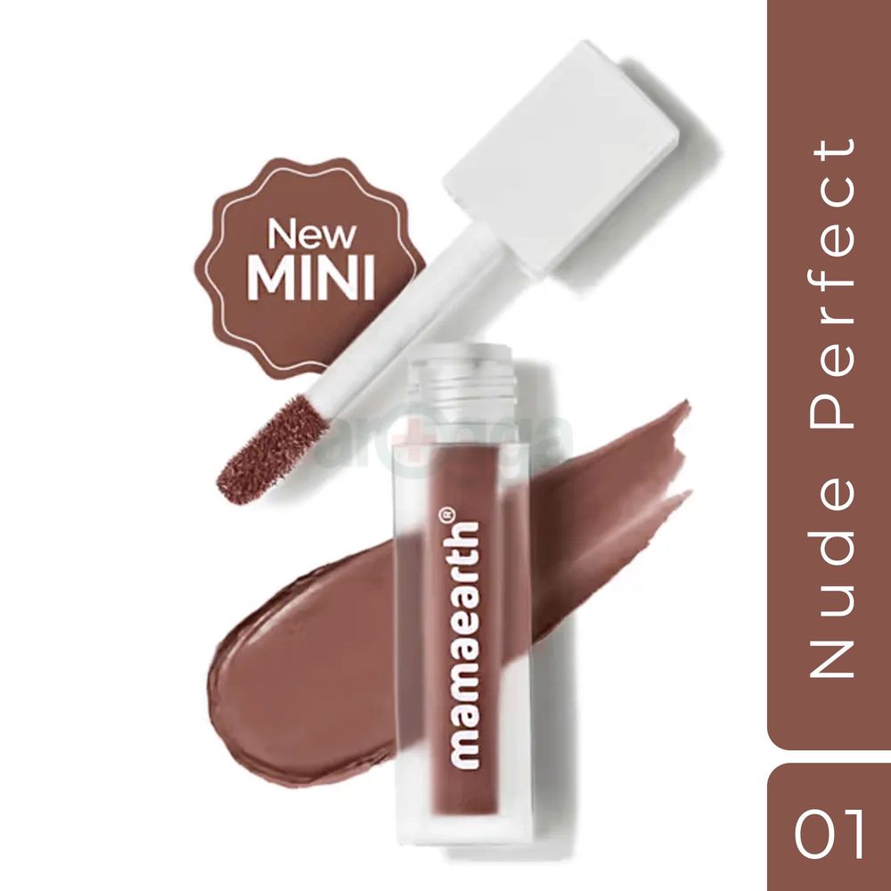 Mamaearth Feather Light Liquid Matte Lipstick 1.2ml (01 Nude Perfect)  