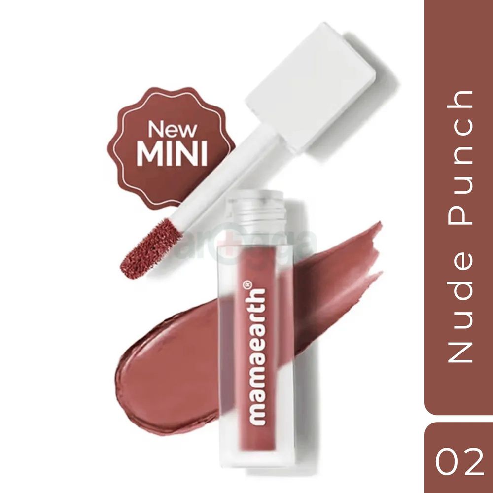 Mamaearth Feather Light Liquid Matte Lipstick 1.2ml (02 Nude Punch)  