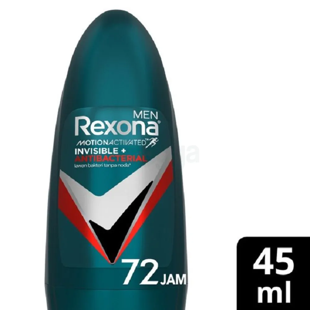 Rexona Men Motion Activated Invisible + Antibacterial 72H Roll On 45ml  