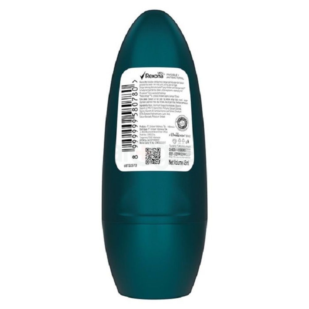Rexona Men Motion Activated Invisible + Antibacterial 72H Roll On 45ml  