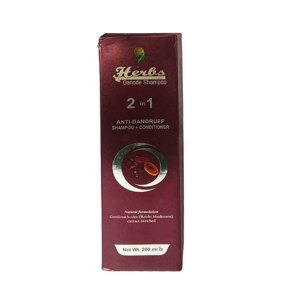 Herbs Ganode Shampoo  2 In 1 Anti-Dandruff Shampoo + Conditioner 200ml  