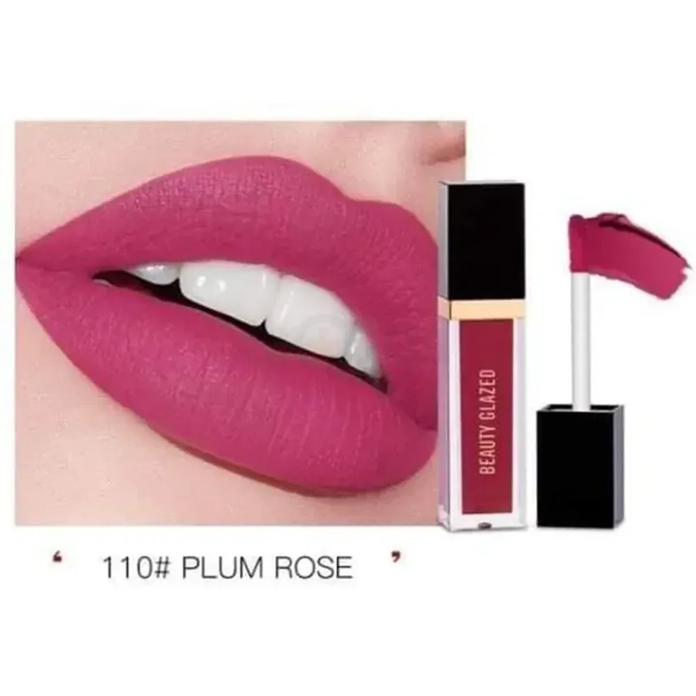 Beauty Glazed Matte Liquid Lipstick - Plum Rose 110  