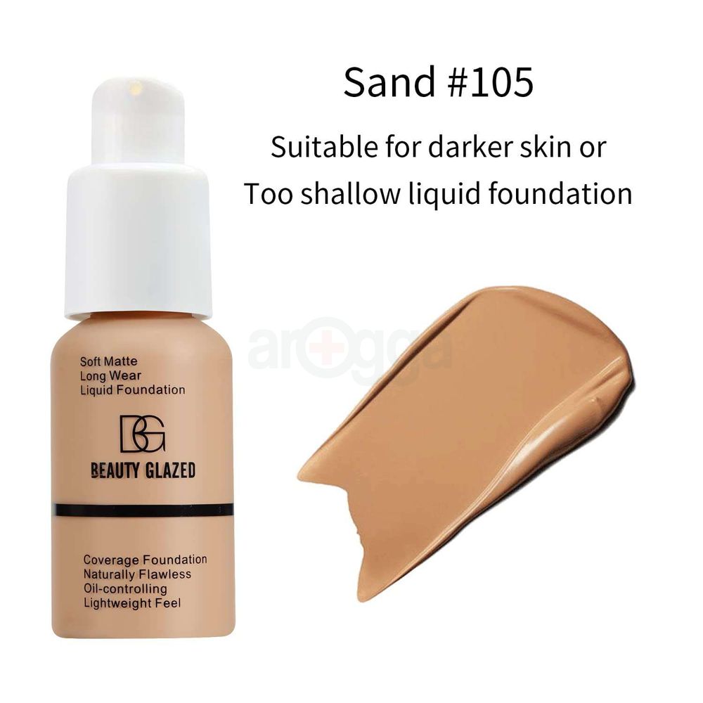 Beauty Glazed Soft Matte Waterproof Liquid Foundation- Sand 105  