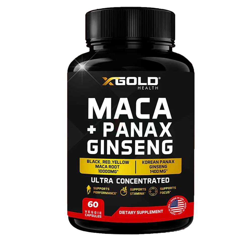 X Gold Health Maca+Panax Ginseng Ultra Concentrated 60 Capsules  