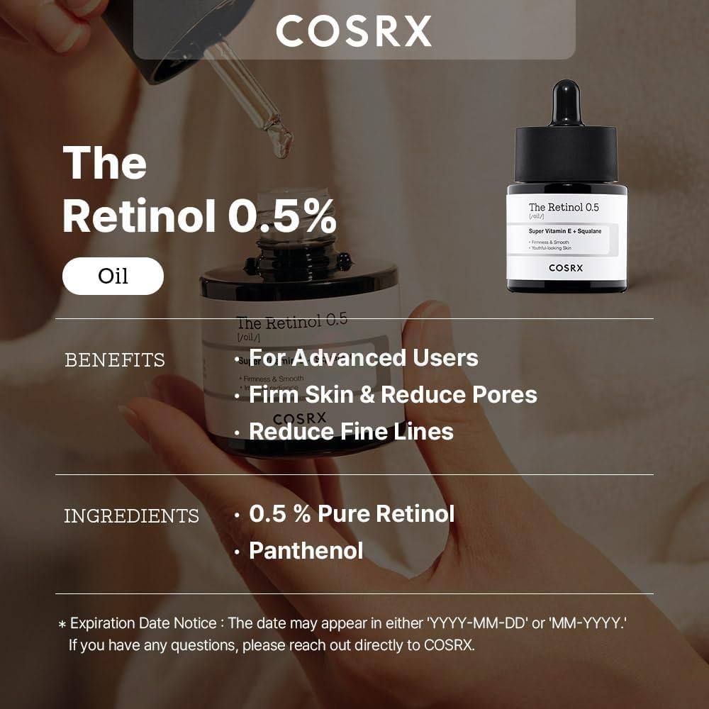 Cosrx The Retinol 0.5 Super Vitamin E + Squalane  Face Oil  
