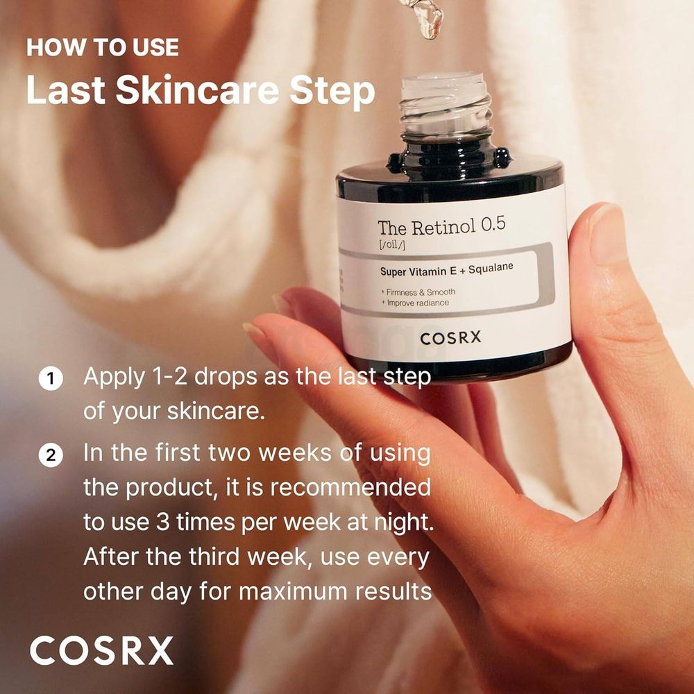 Cosrx The Retinol 0.5 Super Vitamin E + Squalane  Face Oil  