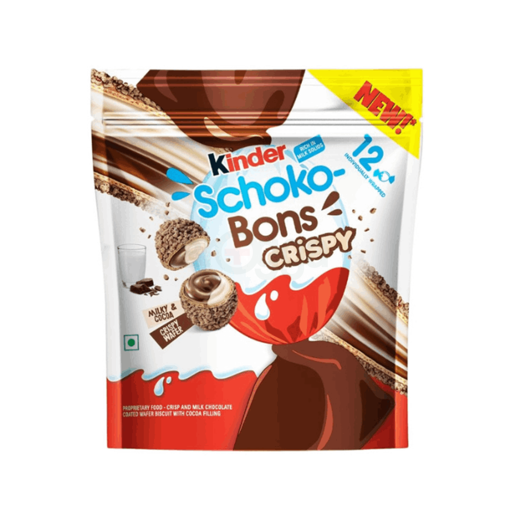Kinder Schoko-Bons Crispy 12pcs Milk And Cocoa Flavor  