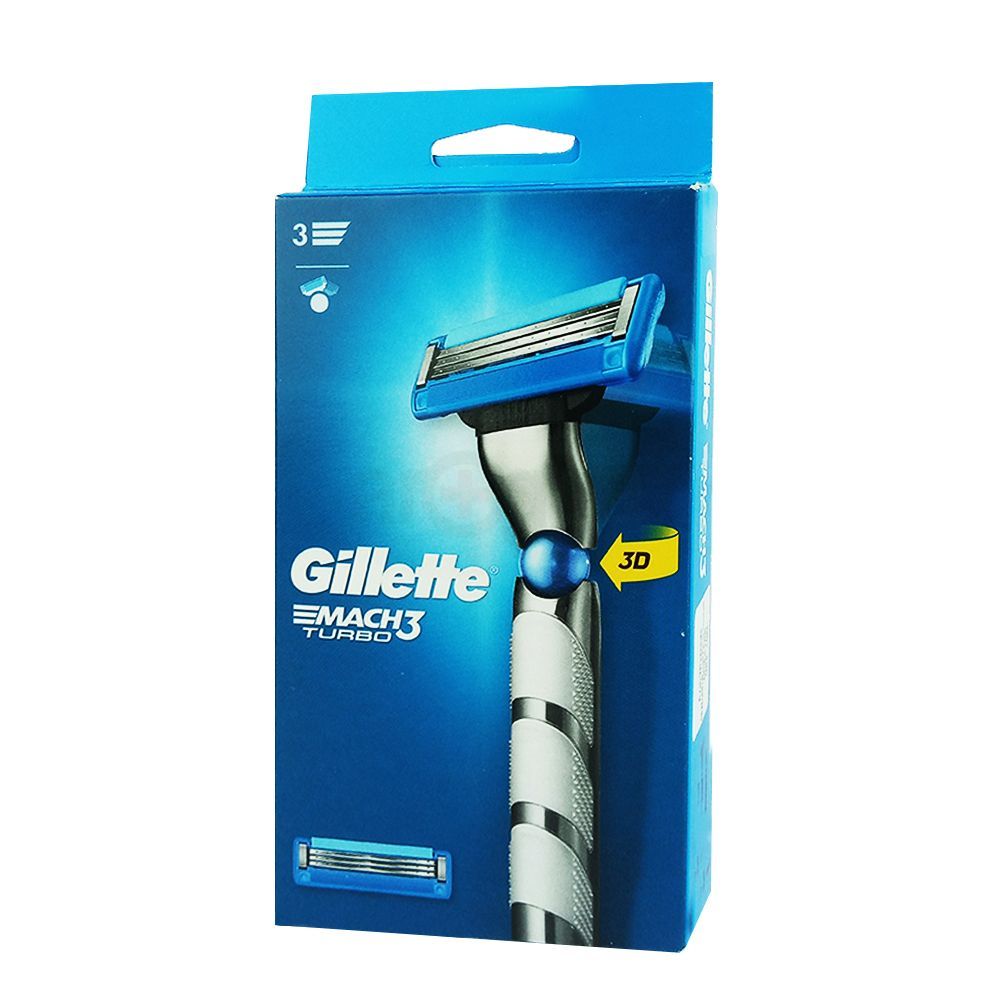 Gillette Mach 3 Turbo Razor- 3 Blades  