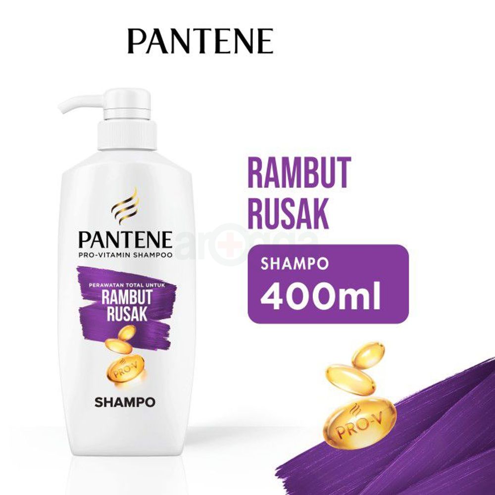Pantene Pro Vitamin Rambut Rusak (Damage Care) Shampoo 400ml  
